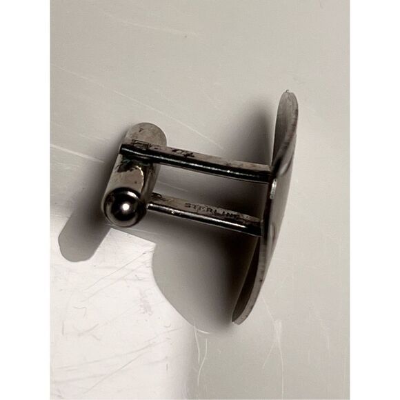 Vintage P.R.K. 925 Sterling Silver Vintage Engraved Cufflinks Men’s Jewelry - Picture 4 of 7